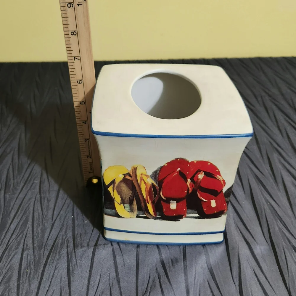 Colorful Flip-Flop Tissue Box Cover